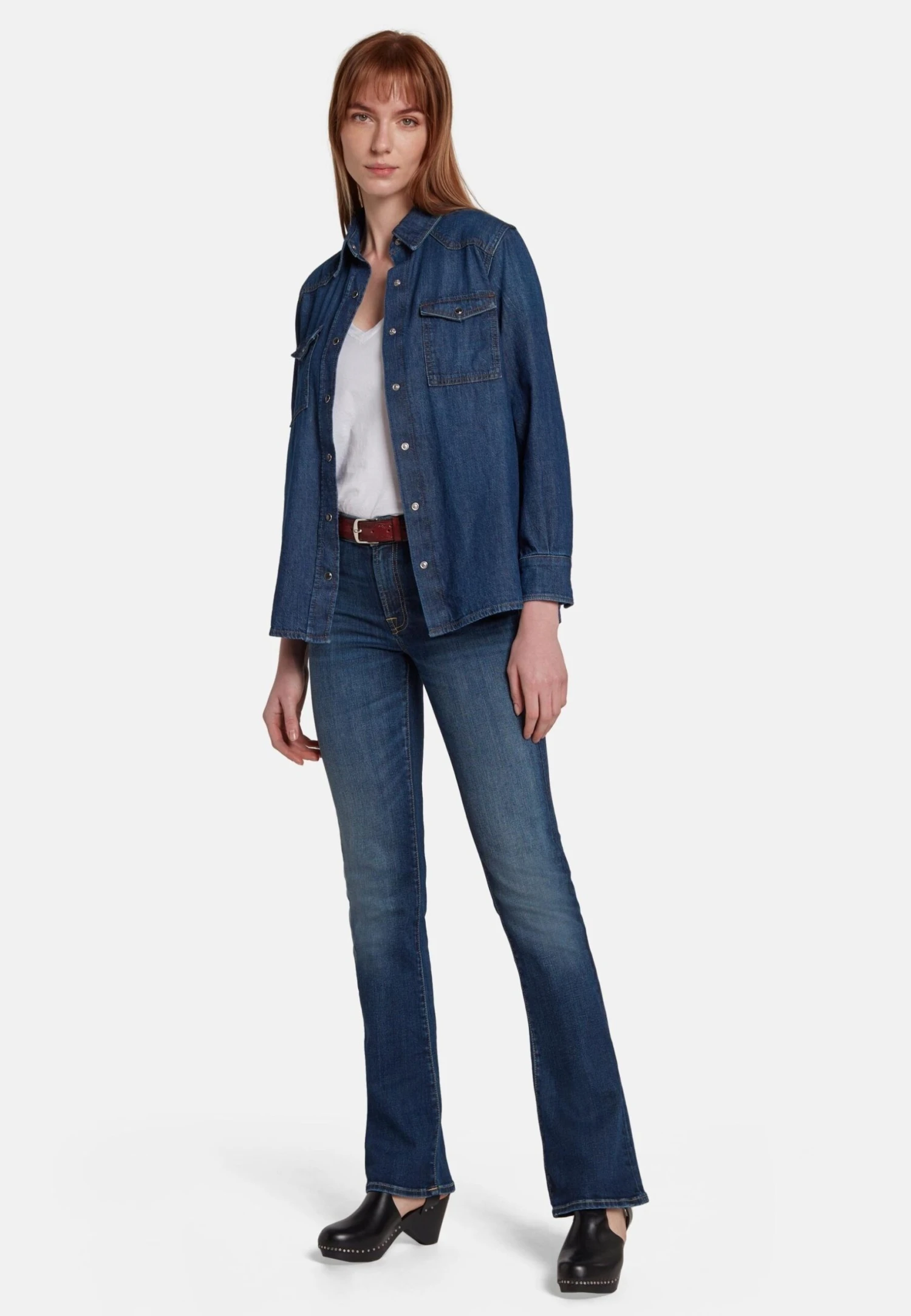 7 For All Mankind Emilia - Chemisier - Mid Blue 2 7 For All Mankind Emilia - Chemisier - Mid Blue – Image 2