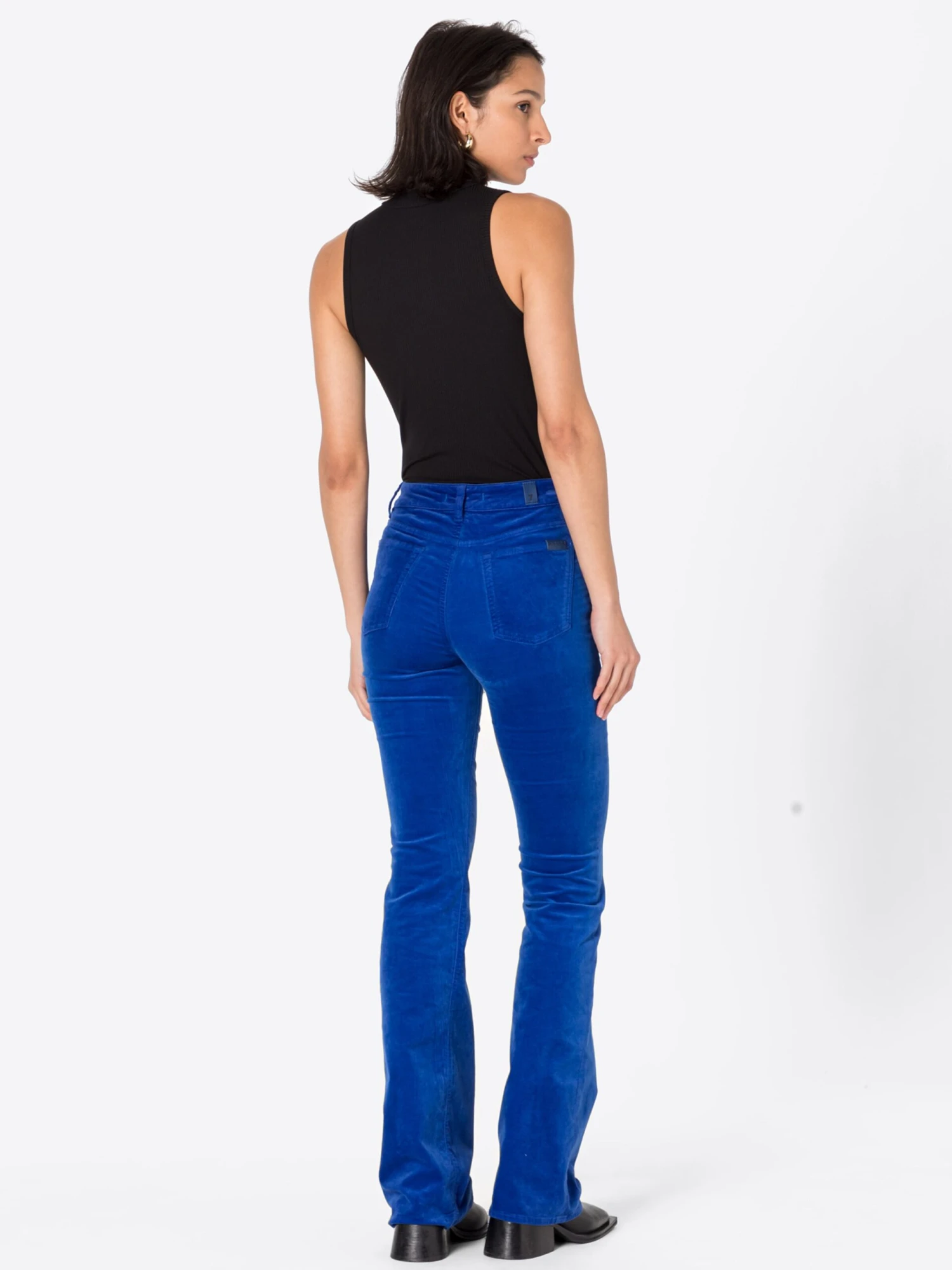 7 For All Mankind Pantalons En Toile évasé Pantalon LISHA Femme Bleu Roi 4 7 For All Mankind Pantalons En Toile évasé Pantalon LISHA Femme Bleu Roi – Image 4