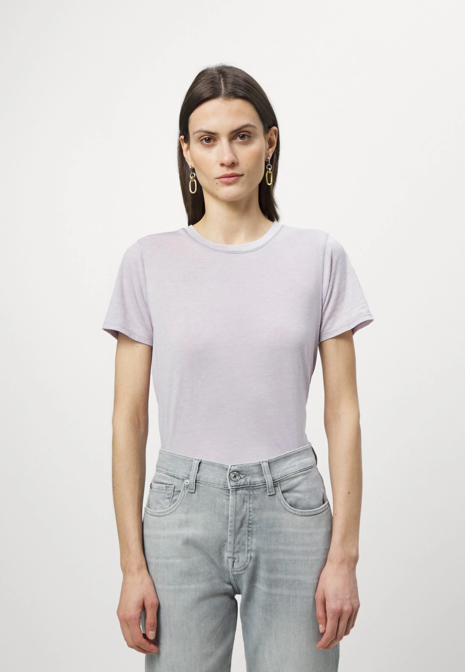 7 For All Mankind Liv Crewneck - T-Shirt Basique - Violet 1 7 For All Mankind Liv Crewneck - T-Shirt Basique - Violet