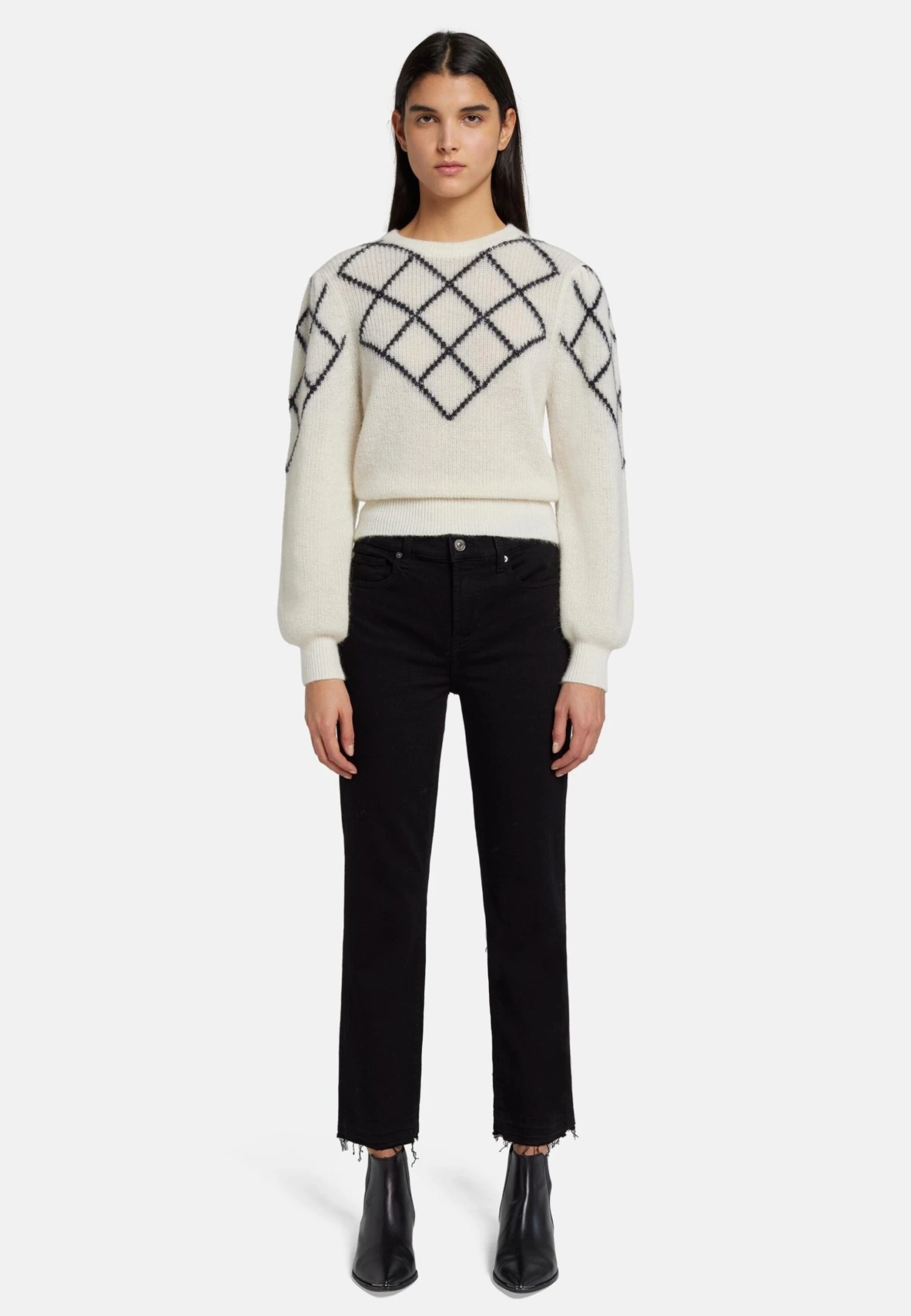 7 For All Mankind Crop - Jean Droit - Black 2 7 For All Mankind Crop - Jean Droit - Black – Image 2