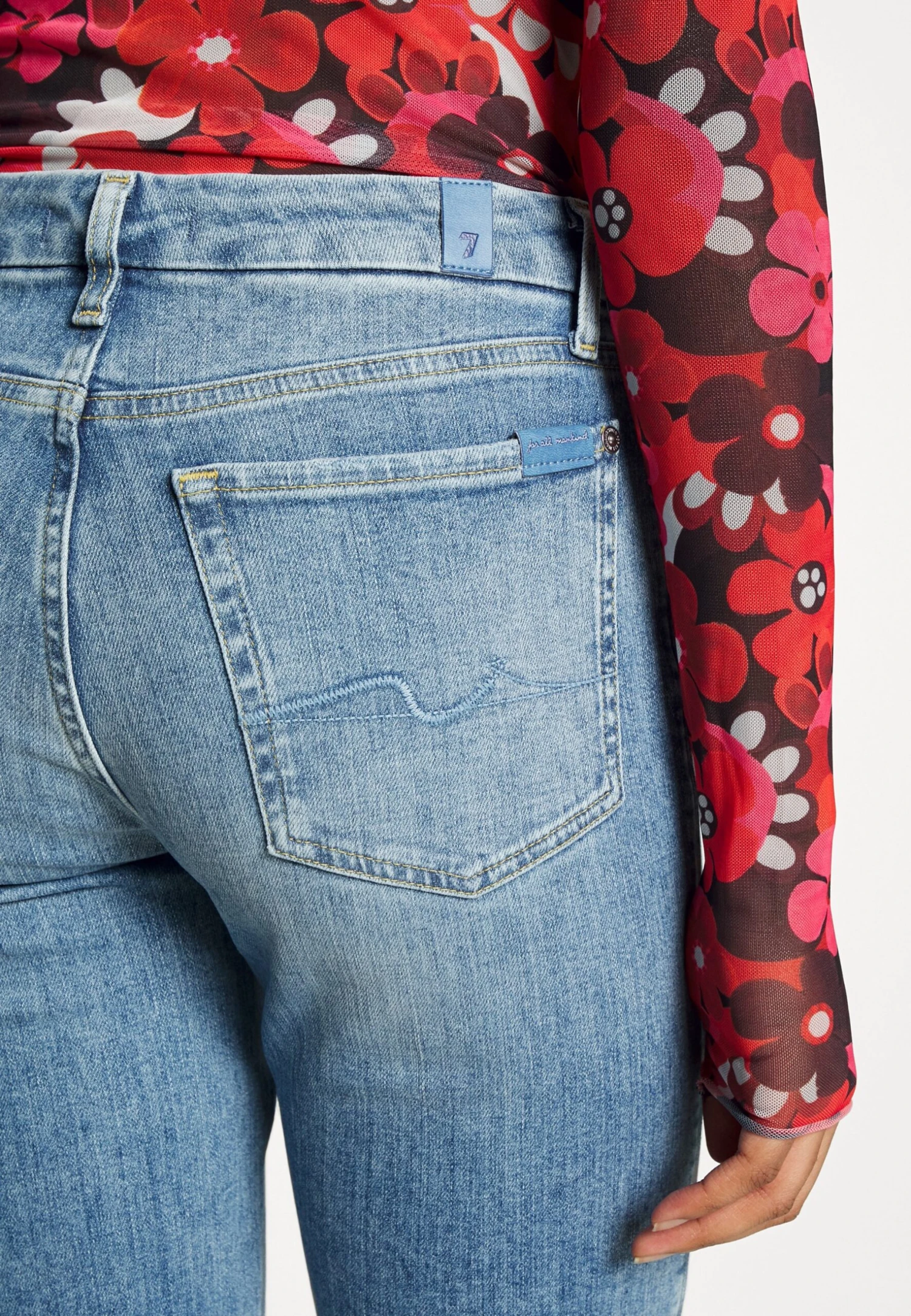 7 For All Mankind Kimmie Straight Sliillbri - Jean Droit - Light Blue 5 7 For All Mankind Kimmie Straight Sliillbri - Jean Droit - Light Blue – Image 5