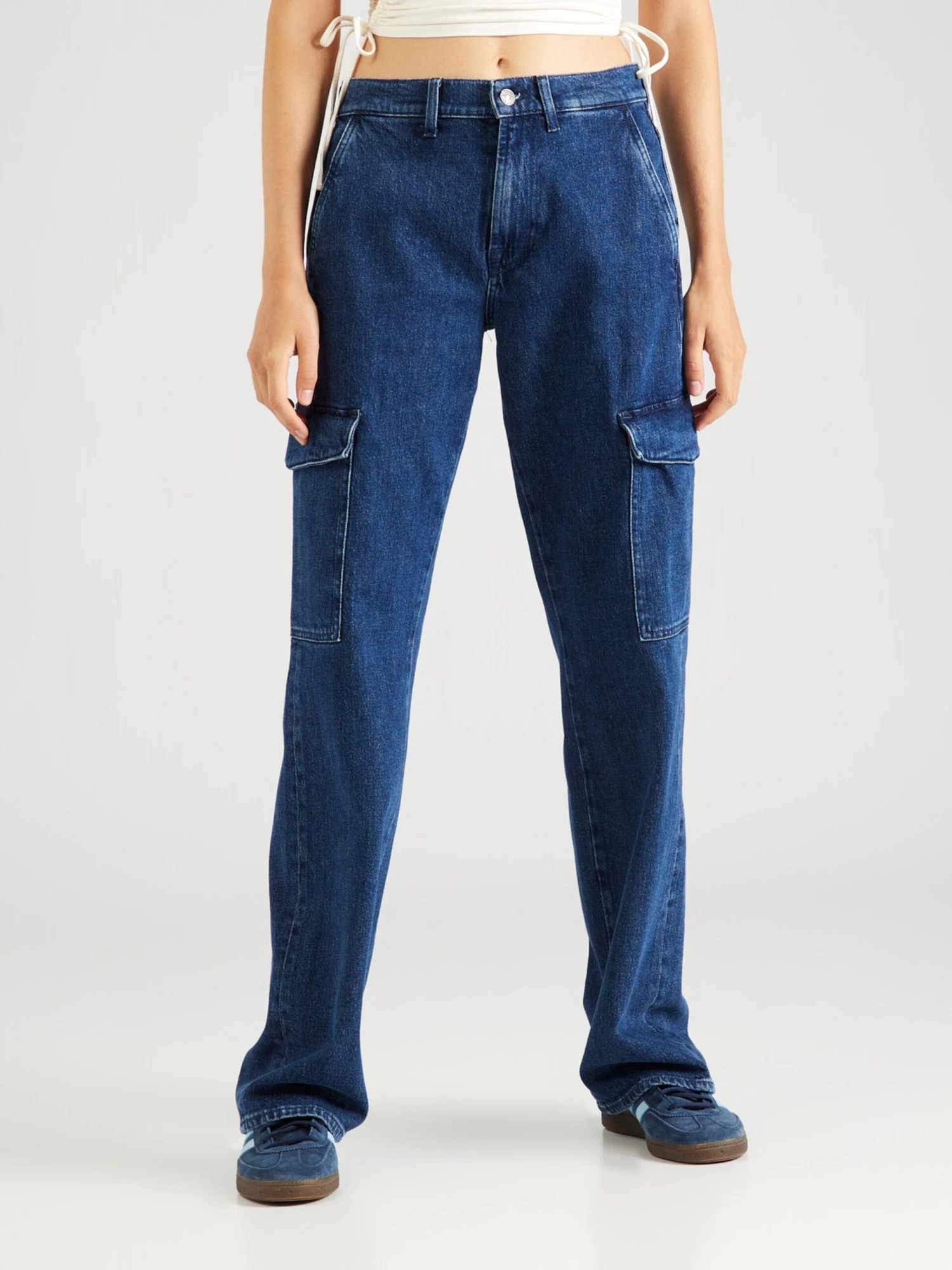 7 For All Mankind Droits Regular Jeans Cargo TESS Femme Bleu 3 7 For All Mankind Droits Regular Jeans Cargo TESS Femme Bleu – Image 3