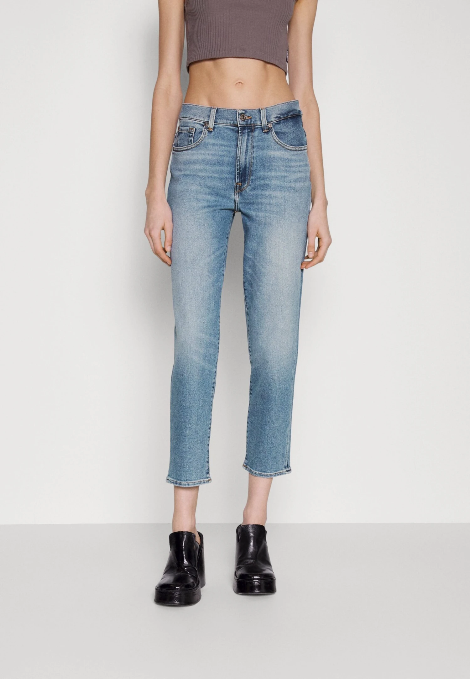 7 For All Mankind Malia Luxe Vintage Legend - Jean Droit - Light Blue 1 7 For All Mankind Malia Luxe Vintage Legend - Jean Droit - Light Blue