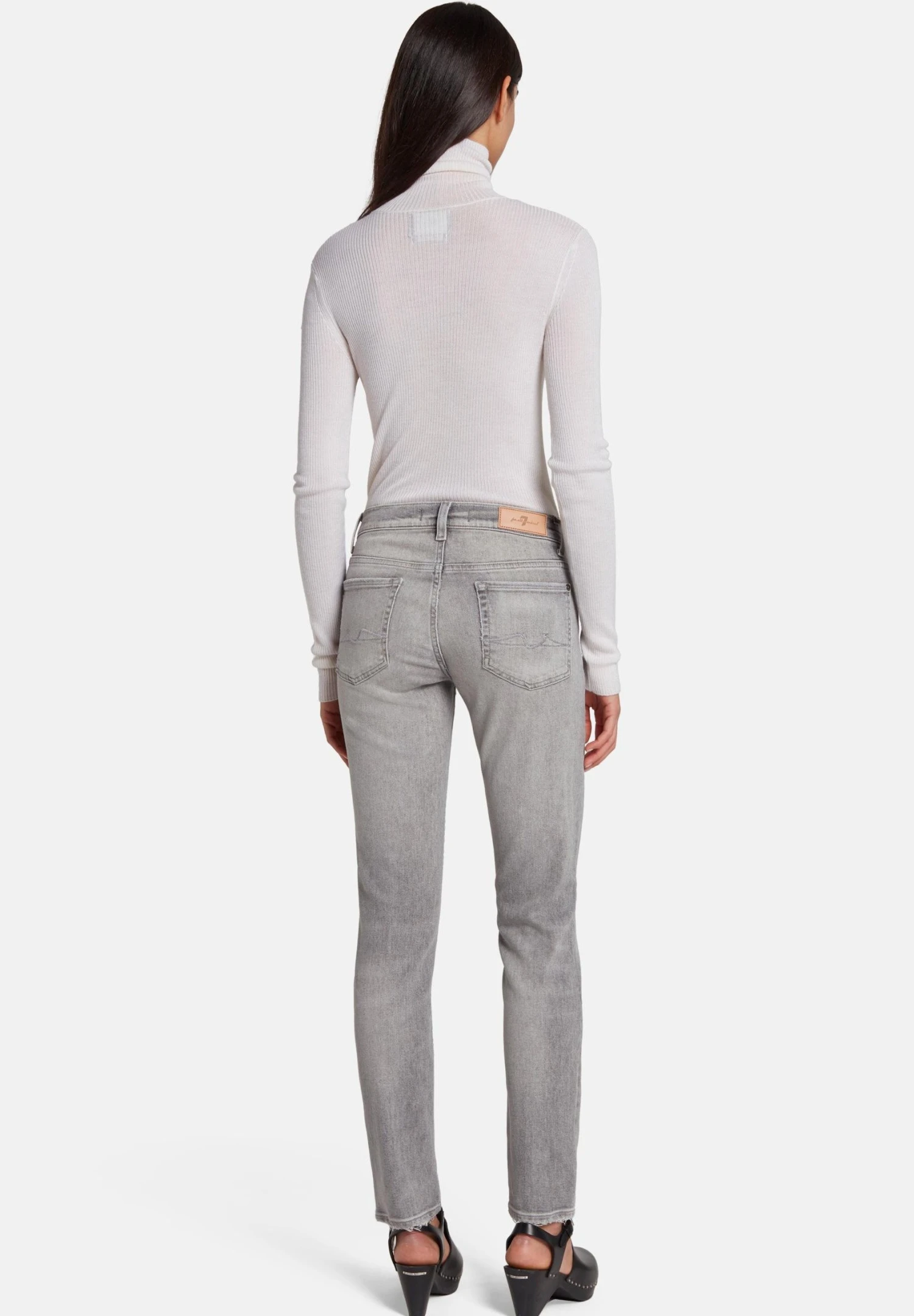 7 For All Mankind Roxanne Luxe Vintage Imprint - Jeans Skinny - Grey 3 7 For All Mankind Roxanne Luxe Vintage Imprint - Jeans Skinny - Grey – Image 3