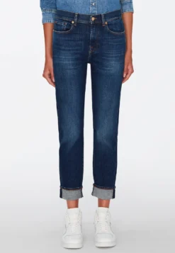 7 For All Mankind Boyfriend - Jean Droit - Dark Blue