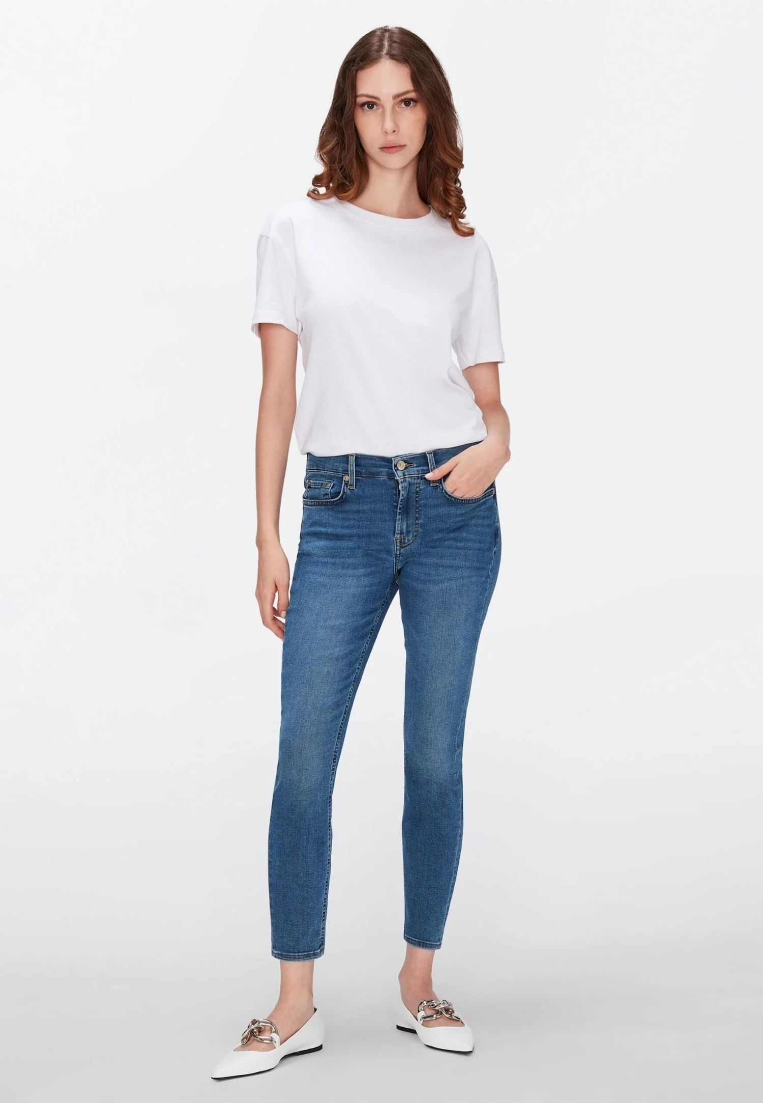 7 For All Mankind The Ankle - Jeans Skinny - Light Blue 5 7 For All Mankind The Ankle - Jeans Skinny - Light Blue – Image 5