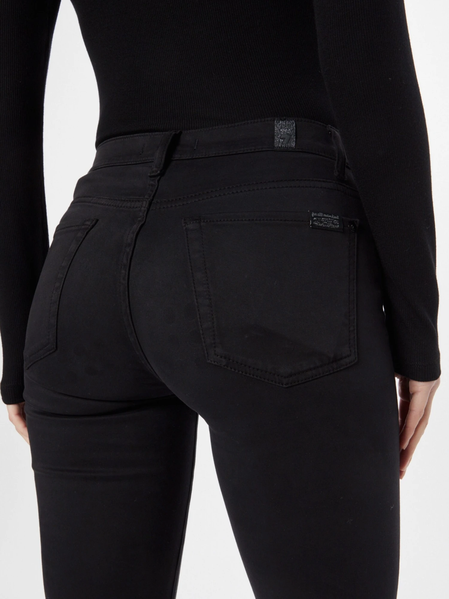 7 For All Mankind Pantalons En Toile Skinny Pantalon Femme Noir 2 7 For All Mankind Pantalons En Toile Skinny Pantalon Femme Noir – Image 2