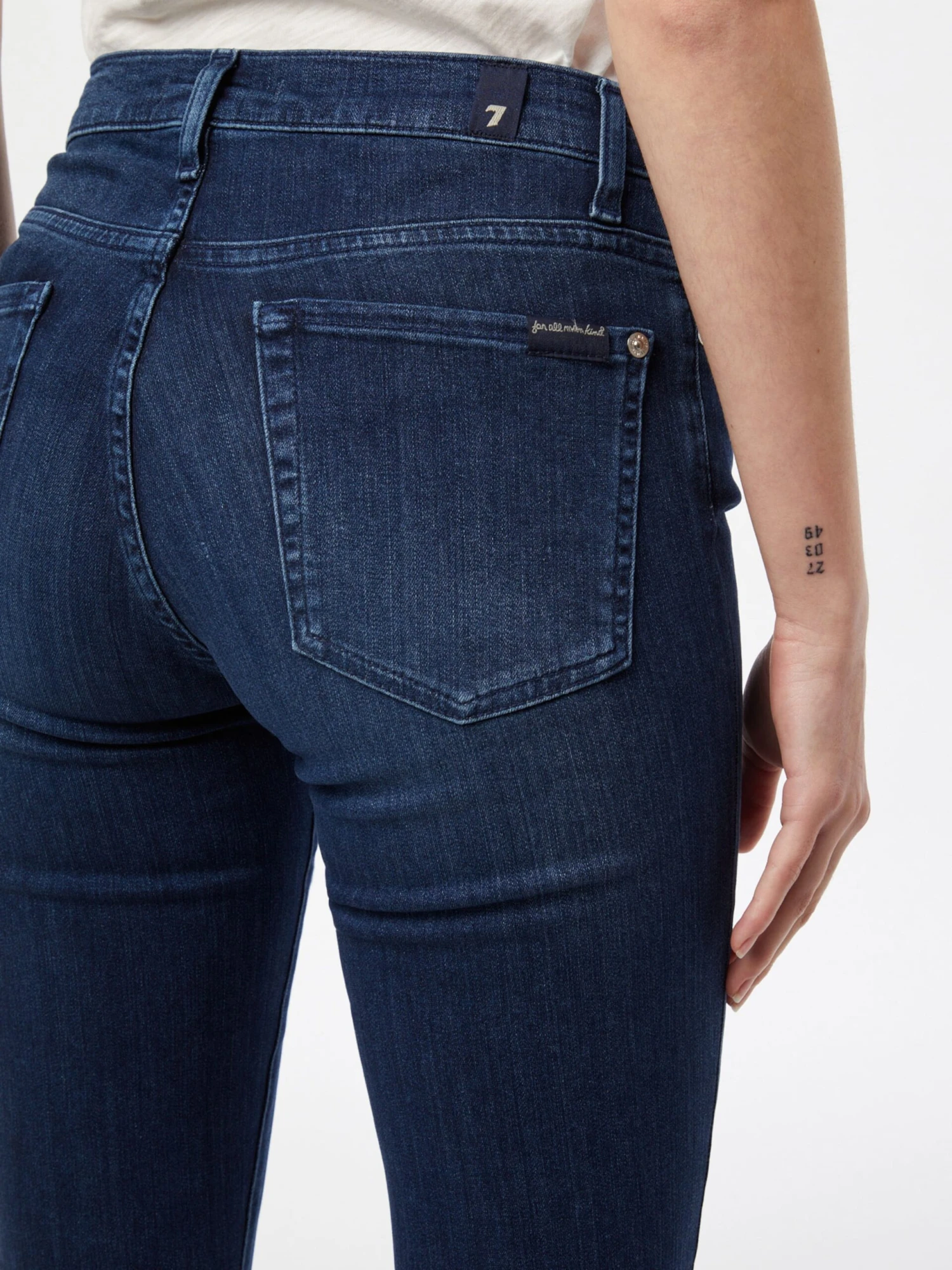 7 For All Mankind Jeans Skinny Jean Femme Bleu Foncé 2 7 For All Mankind Jeans Skinny Jean Femme Bleu Foncé – Image 2