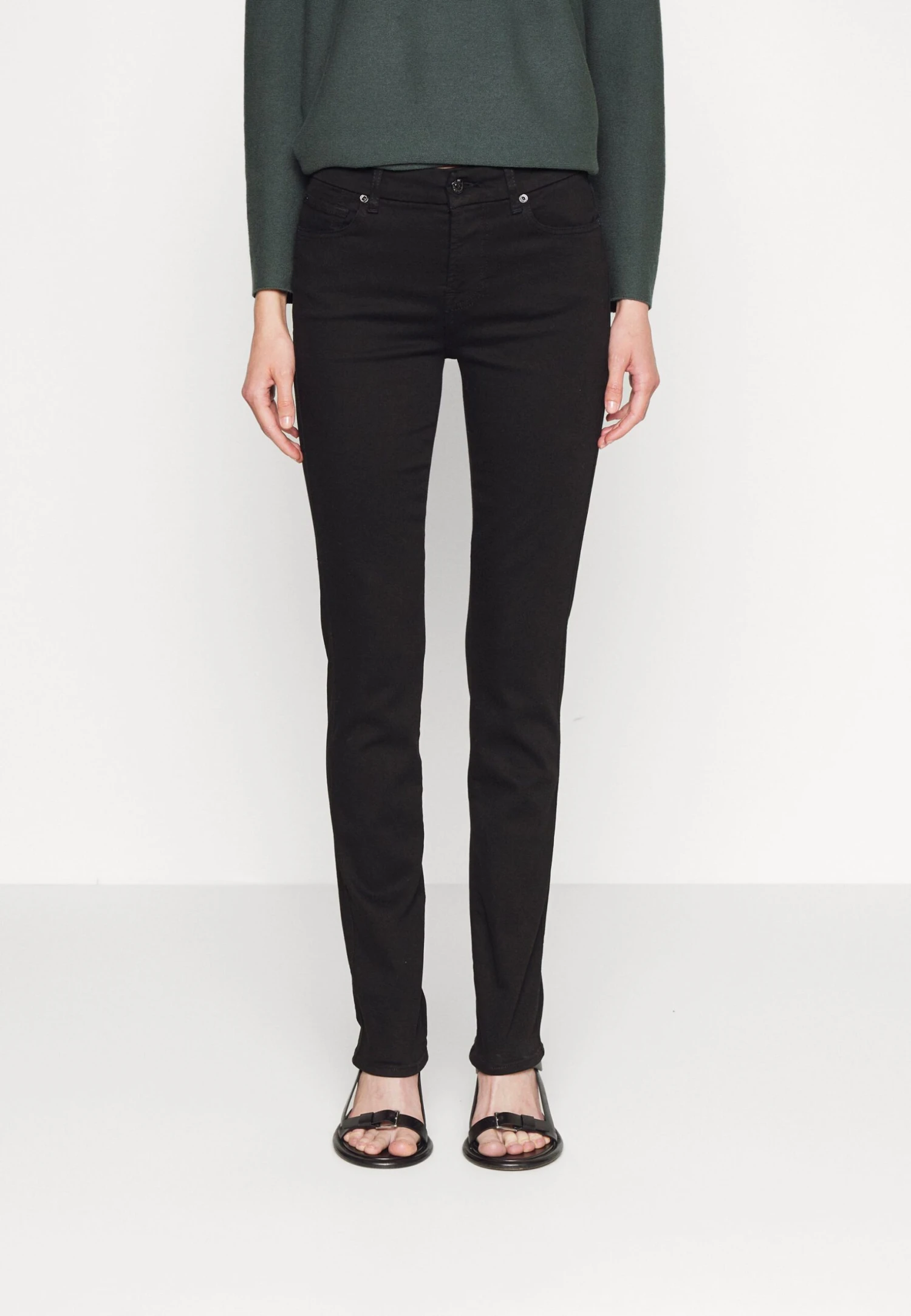 7 For All Mankind Kimmie Bair - Jean Droit - Black 1 7 For All Mankind Kimmie Bair - Jean Droit - Black