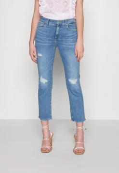 7 For All Mankind The Straight Crop Soundtrack - Jean Boyfriend - Light Blue