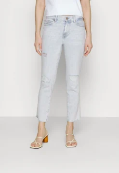 7 For All Mankind The Straight Crop Follow Me - Jeans Skinny - Light Blue