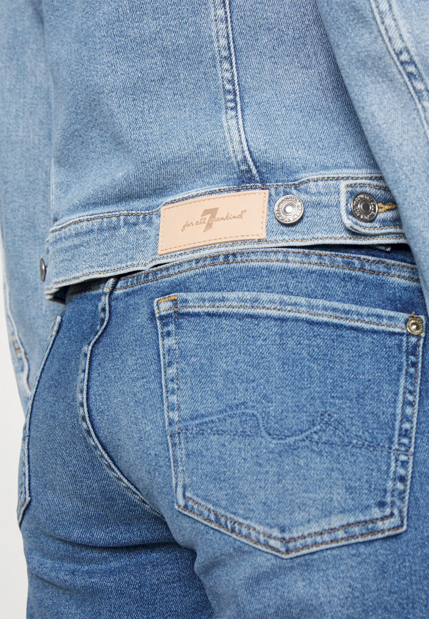 7 For All Mankind Modern Trucker Luxvinleg - Veste En Jean - Light Blue 4 7 For All Mankind Modern Trucker Luxvinleg - Veste En Jean - Light Blue – Image 4