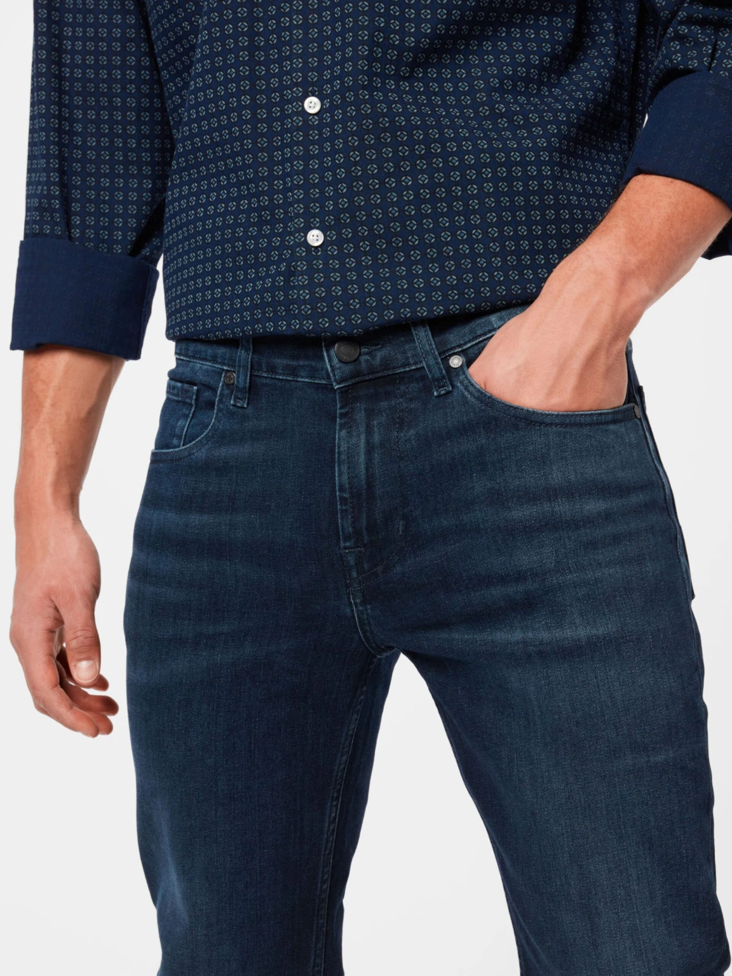 7 For All Mankind Droits Regular Jean Homme Bleu Foncé 2 7 For All Mankind Droits Regular Jean Homme Bleu Foncé – Image 2