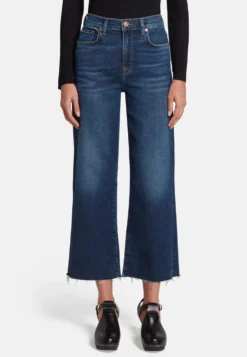7 For All Mankind Cropped Alexa - Jean Flare - Dark Blue