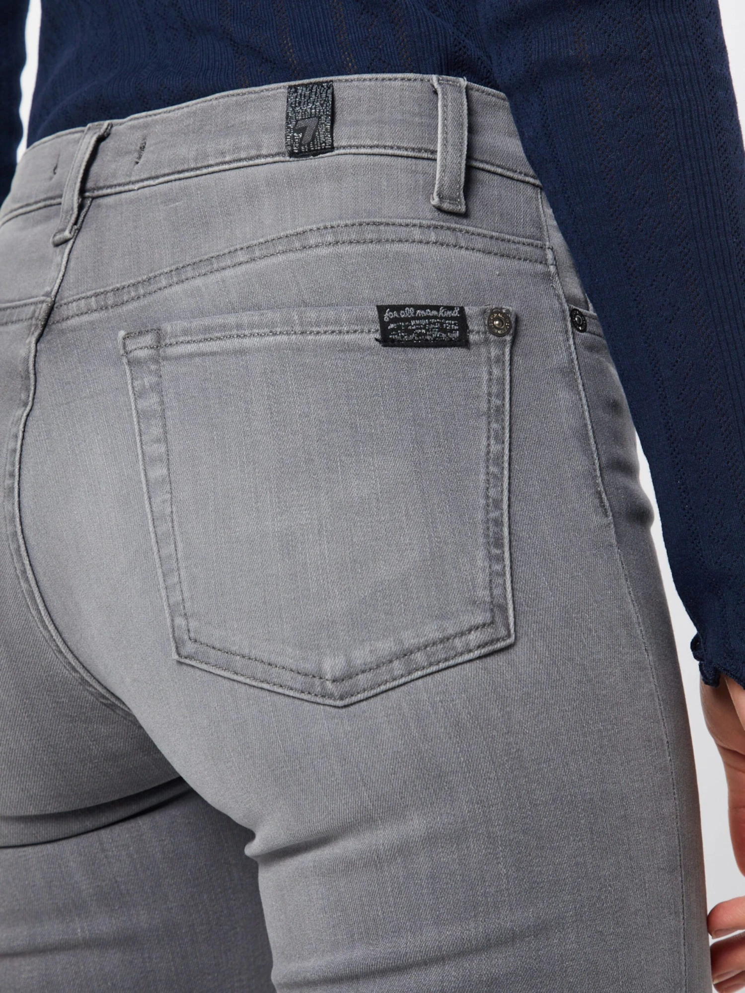 7 For All Mankind Jeans Skinny Jean HW SKINNY SLIM ILLUSION LUXE BLISS Femme Gris 2 7 For All Mankind Jeans Skinny Jean HW SKINNY SLIM ILLUSION LUXE BLISS Femme Gris – Image 2