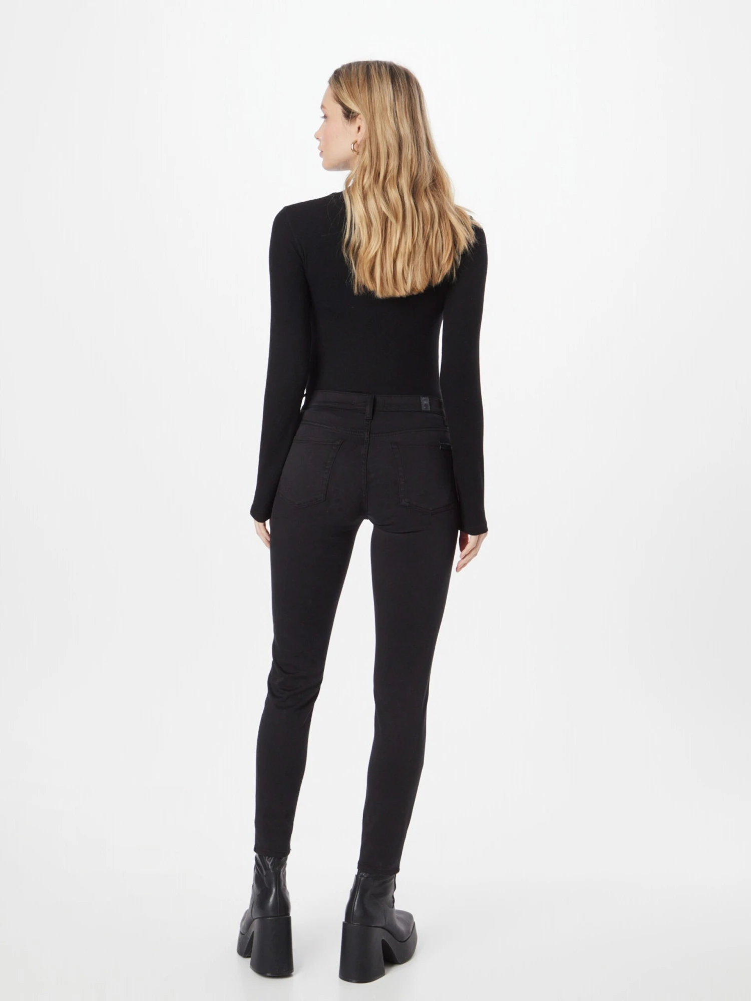 7 For All Mankind Pantalons En Toile Skinny Pantalon Femme Noir 4 7 For All Mankind Pantalons En Toile Skinny Pantalon Femme Noir – Image 4