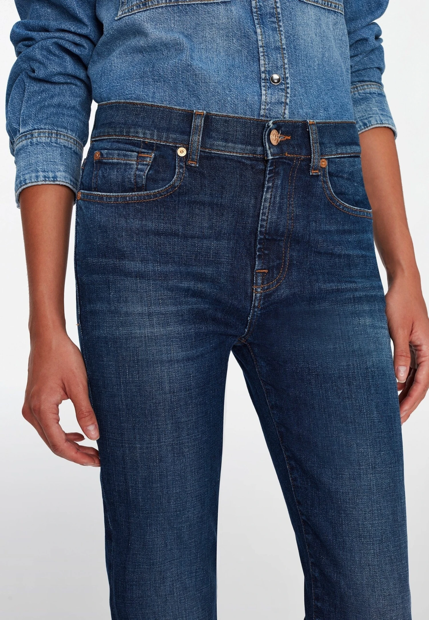 7 For All Mankind Boyfriend - Jean Droit - Dark Blue 4 7 For All Mankind Boyfriend - Jean Droit - Dark Blue – Image 4