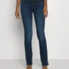 7 For All Mankind Kimmie Sliillopu - Jean Droit - Dark Blue