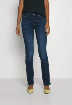 7 For All Mankind Kimmie Sliillopu - Jean Droit - Dark Blue