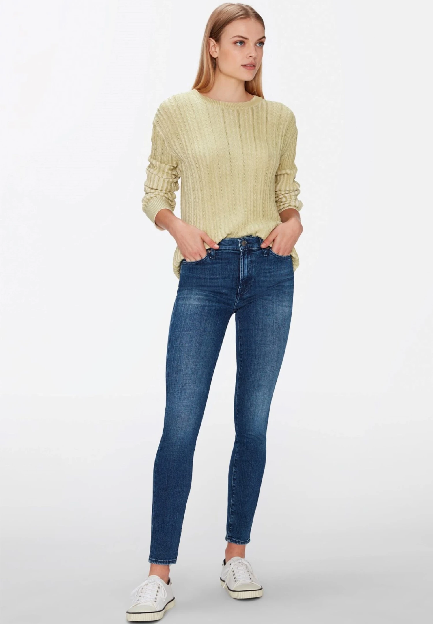 7 For All Mankind Sliilladv - Jeans Skinny - Mid Blue 2 7 For All Mankind Sliilladv - Jeans Skinny - Mid Blue – Image 2