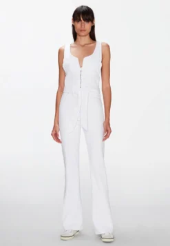 7 For All Mankind Star Seam Flare - Combinaison - White