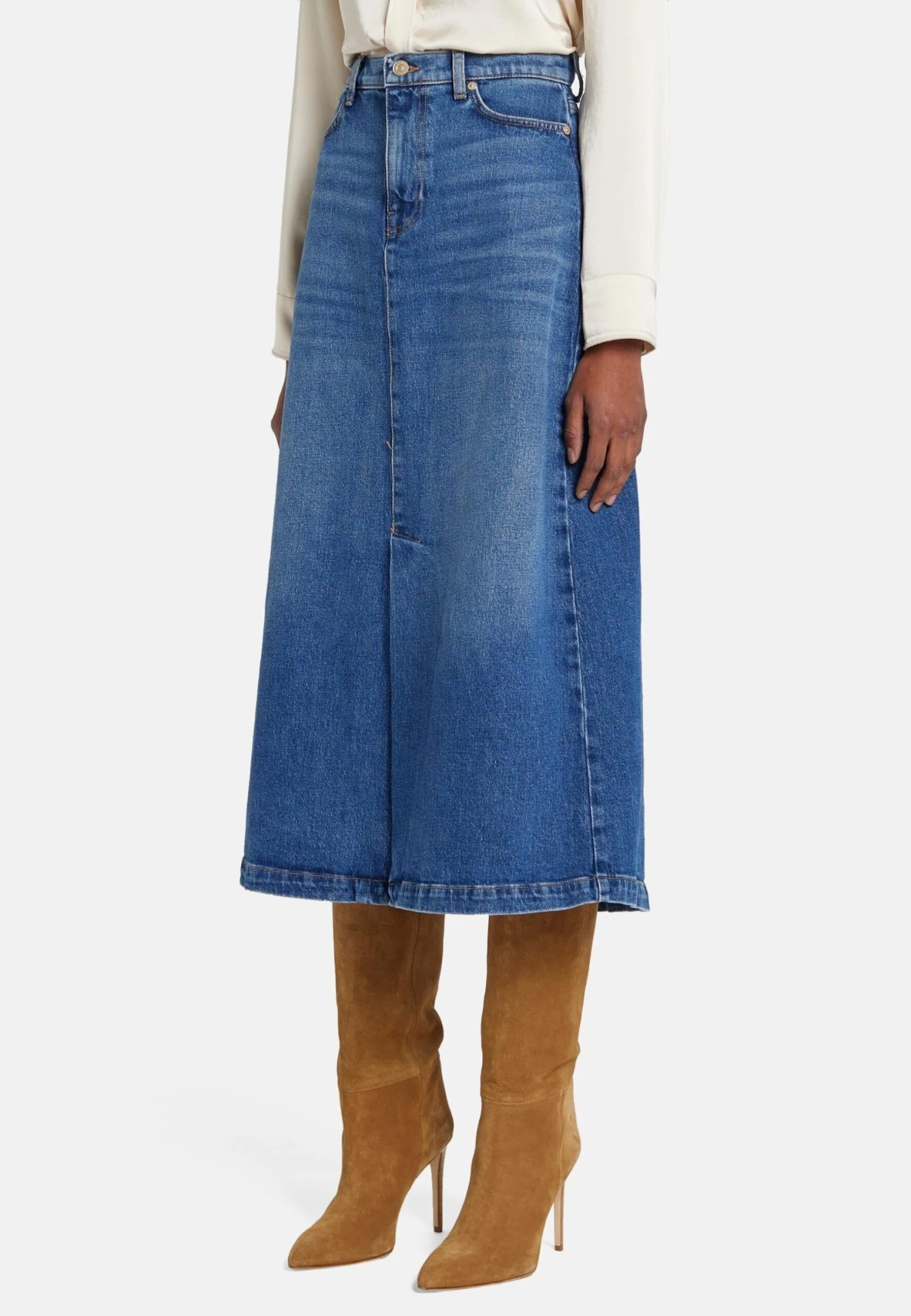 7 For All Mankind Classic - Jupe Trapèze - Dark Blue 1 7 For All Mankind Classic - Jupe Trapèze - Dark Blue