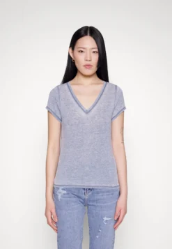 7 For All Mankind Andy Vneck Cotpol - T-Shirt Basique - Blue